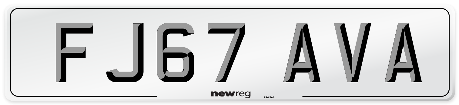 FJ67 AVA Number Plate from New Reg